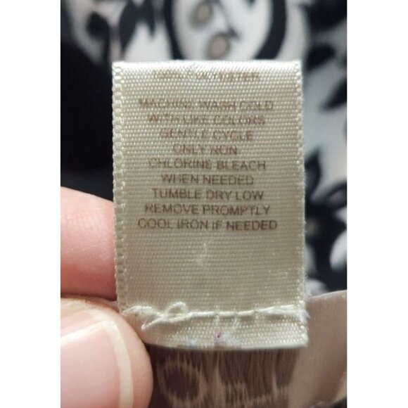 Loft Sleeveless Floral Print Blouse Size S Black & White - Picture 5 of 5